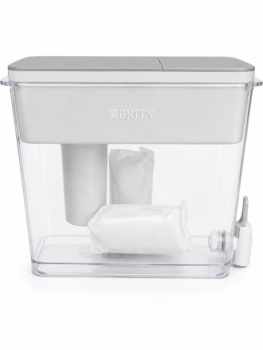 Brita Tall Clear Dispenser with Gray Lid and Spigot